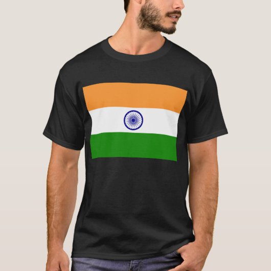 India; Indiase vlag T-shirt (Voorkant)