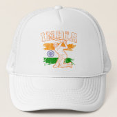 India Indische Cricket Speler Batsman Design Truck Trucker Pet (Voorkant)