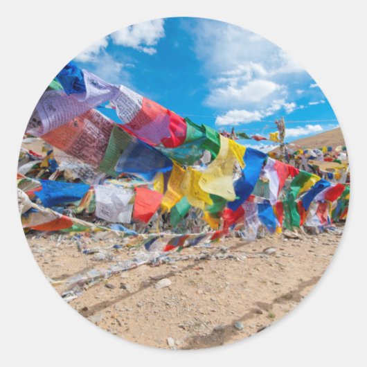 India, Jammu en Kasjmir, Ladakh, Namshangla Pass Ronde Sticker (Voorkant)