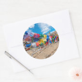 India, Jammu en Kasjmir, Ladakh, Namshangla Pass Ronde Sticker (Envelop)