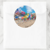 India, Jammu en Kasjmir, Ladakh, Namshangla Pass Ronde Sticker (Tas)