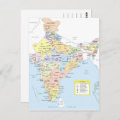India kaart 2 (Voorkant / Achterkant)