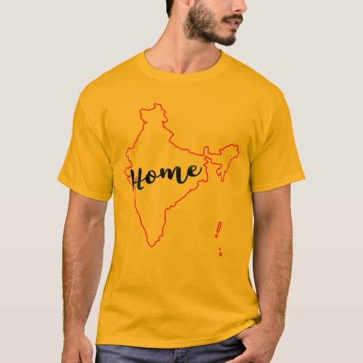 india kaart india home t-shirt design bharat (Voorkant)
