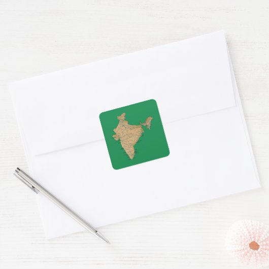 India Kaart Sticker (Envelop)