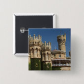INDIA, Karnataka, Bangalore: Bangalore Palace Vierkante Button 5,1 Cm (Voorkant /achterkant)