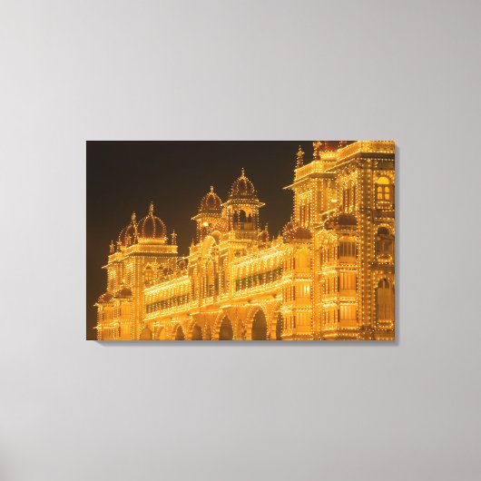 INDIA, Karnataka, Mysore: Majaraja's Paleis (b. 2 Canvas Afdruk (Voorkant)