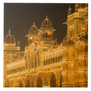 INDIA, Karnataka, Mysore : Majaraja's Paleis (b. 2 Tegeltje