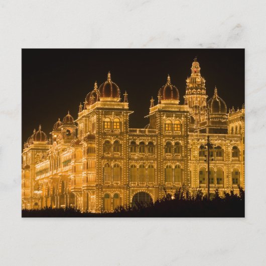 INDIA, Karnataka, Mysore: Majaraja's Paleis (b. Briefkaart (Voorkant)