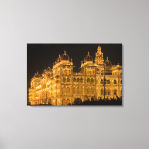 INDIA, Karnataka, Mysore: Majaraja's Paleis (b. Canvas Afdruk