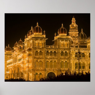 INDIA, Karnataka, Mysore : Paleis van de Majaraja  Poster