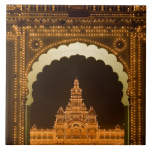 INDIA, Karnataka, Mysore : Paleis van de Majaraja  Tegeltje