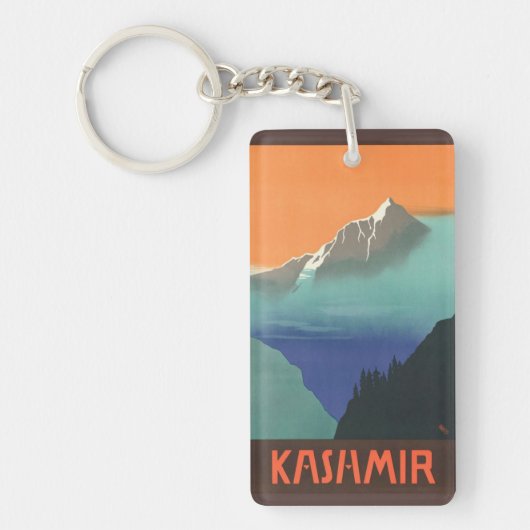 India (Kashmir) Reizen Poster Sleutelhanger (Voorkant)
