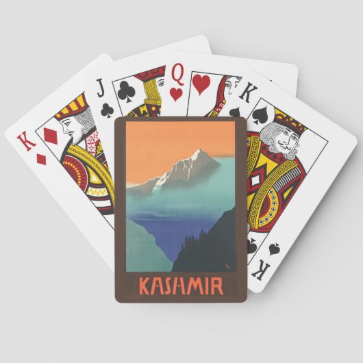 India (Kashmir) Reizen Poster Speelkaarten (Achterkant)