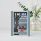 India Kashmir Vintage Travel Poster Briefkaart (Staand voorkant)