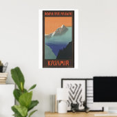 India Kashmir Vintage Travel Poster - Framed (Thuiskantoor)