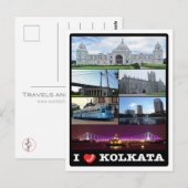 India - Kolkata - Mozaïek - Briefkaart (Voorkant / Achterkant)