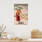 India Kunst Darjeeling Reisposter Kanchenjunga Poster (Keuken)