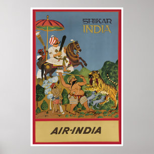 India Kunst Jacht Indiaanse Reis Poster