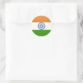 India Kwaliteit Vlag Cirkel Ronde Sticker (Tas)
