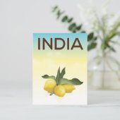 India Lemon-reisposter Briefkaart (Staand voorkant)