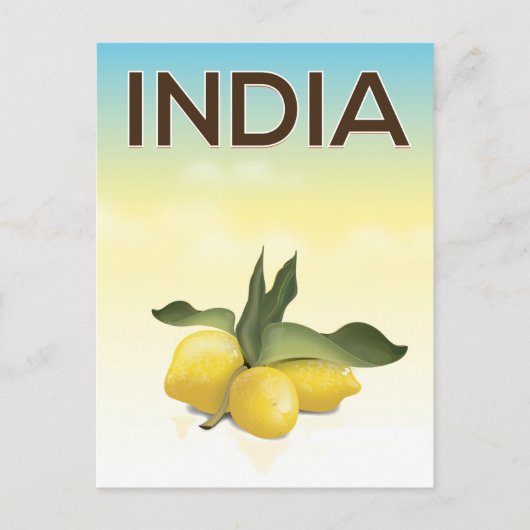 India Lemon-reisposter Briefkaart (Voorkant)