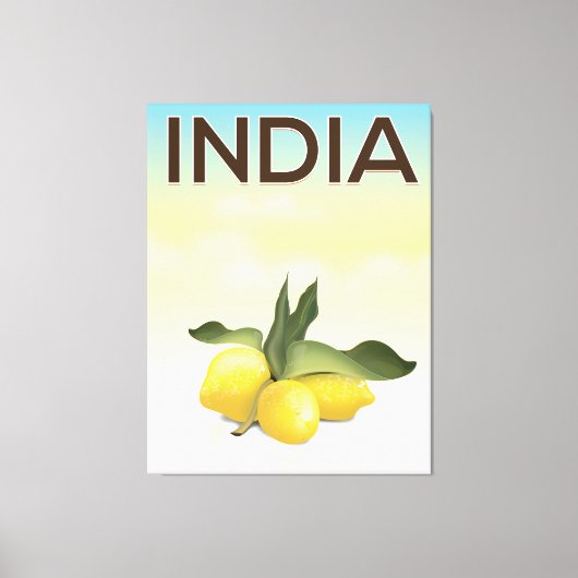 India Lemon-reisposter Canvas Afdruk (Voorkant)