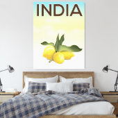 India Lemon-reisposter Canvas Afdruk (Insitu (Slaapkamer))