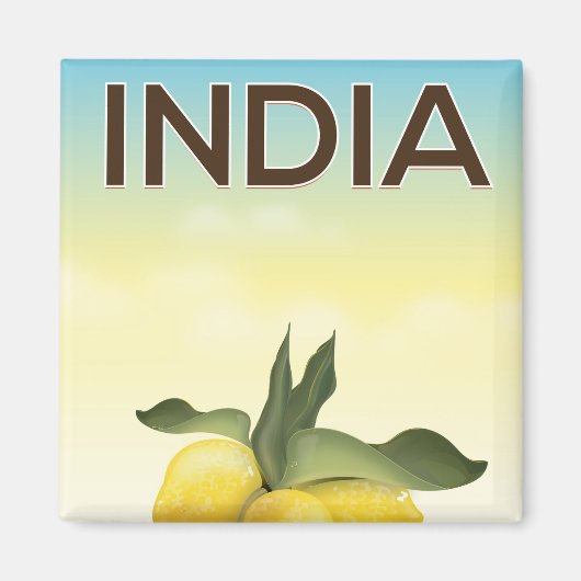India Lemon-reisposter Magneet (Voorkant)