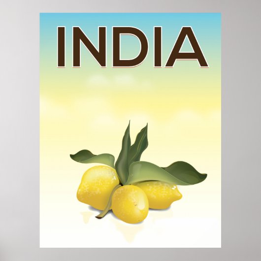 India Lemon reisposter Poster (Voorkant)