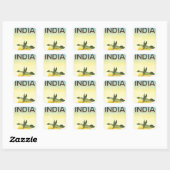 India Lemon-reisposter Vierkante Sticker (Vel)