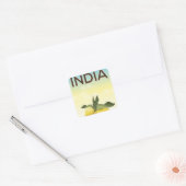 India Lemon-reisposter Vierkante Sticker (Envelop)