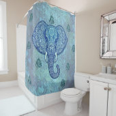 India lord-Ganesh-Elephant art Douchegordijn (In situ)