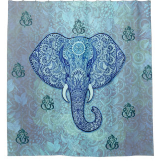 India lord-Ganesh-Elephant art Douchegordijn