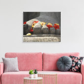 India, Mangalore, Karkala. Jainse religie Canvas Afdruk (Insitu (Woonkamer))