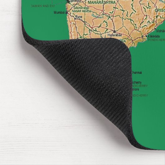 India Map Mousepad Muismat (Hoek)