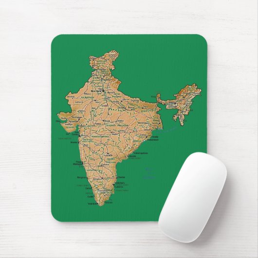 India Map Mousepad Muismat (Met muis)
