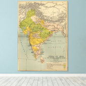  India Maratha en Mysore War Map (1804) Canvas Afdruk (Insitu (Houten vloer))