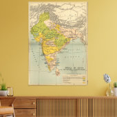  India Maratha en Mysore War Map (1804) Canvas Afdruk (Insitu (Woonkamer))