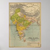 India Maratha en Mysore War Map (1804) Poster (Voorkant)