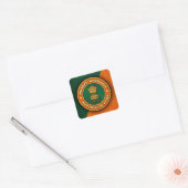 India Medallion Vierkante Sticker (Envelop)