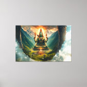India Meditation Peaceful World Picture Canvas Afdruk (Voorkant)