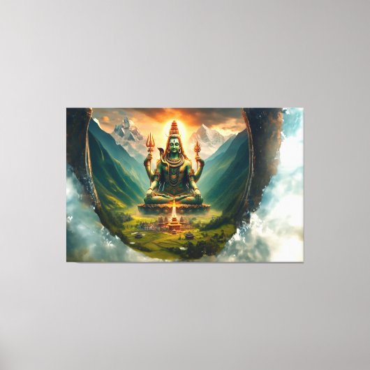India Meditation Peaceful World Picture Canvas Afdruk (Voorkant)