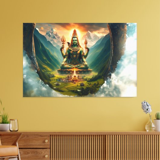 India Meditation Peaceful World Picture Canvas Afdruk (Insitu (Woonkamer))