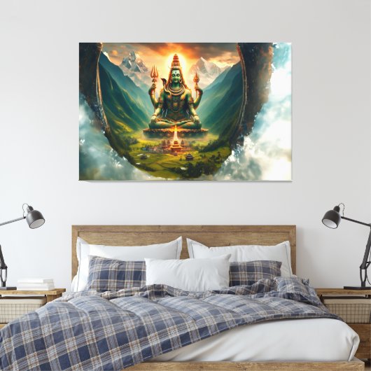 India Meditation Peaceful World Picture Canvas Afdruk (Insitu (Slaapkamer))