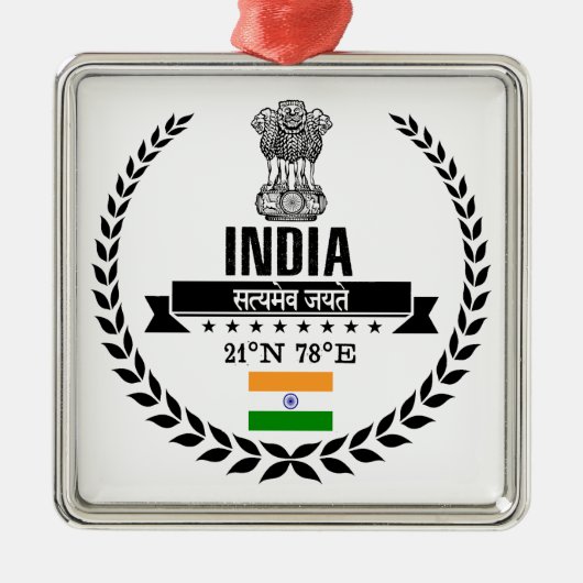 India Metalen Ornament (Voorkant)