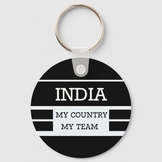 India Mijn Land Mijn Team Concept Sleutelhanger (Voorkant)