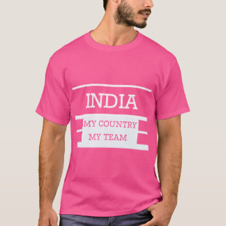 India Mijn Land Mijn Team Concept T-shirt