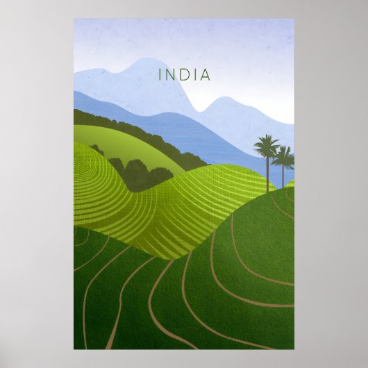 India Minimale Reisposter Poster (Voorkant)