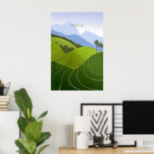 India Minimale Reisposter Poster (Thuiskantoor)