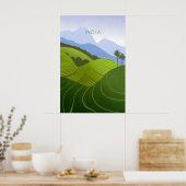India Minimale Reisposter Poster (Keuken)